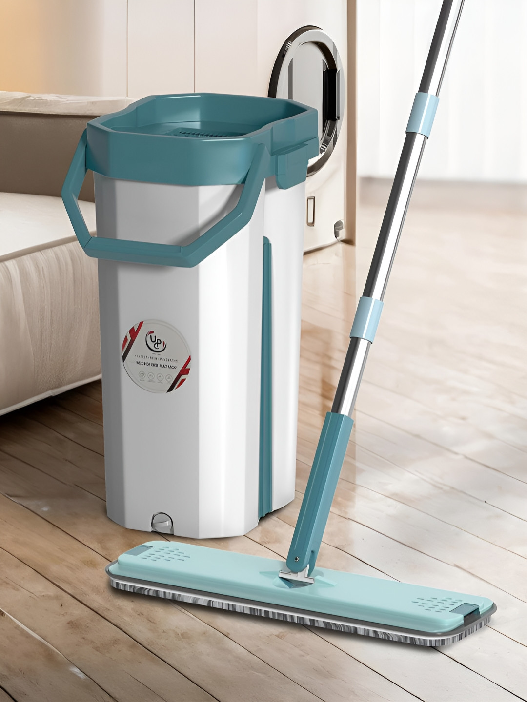 UPC Green Mop With Bucket Floor Cleaner Mop
