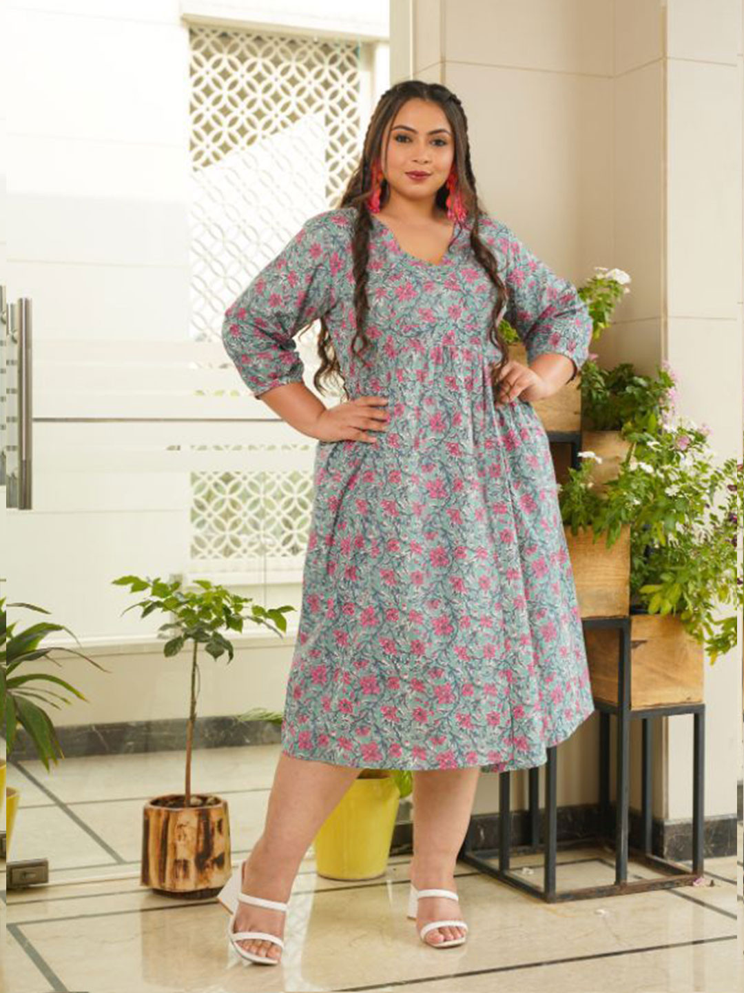 NANGALIA RUCHIRA Women Turq Slit Dress