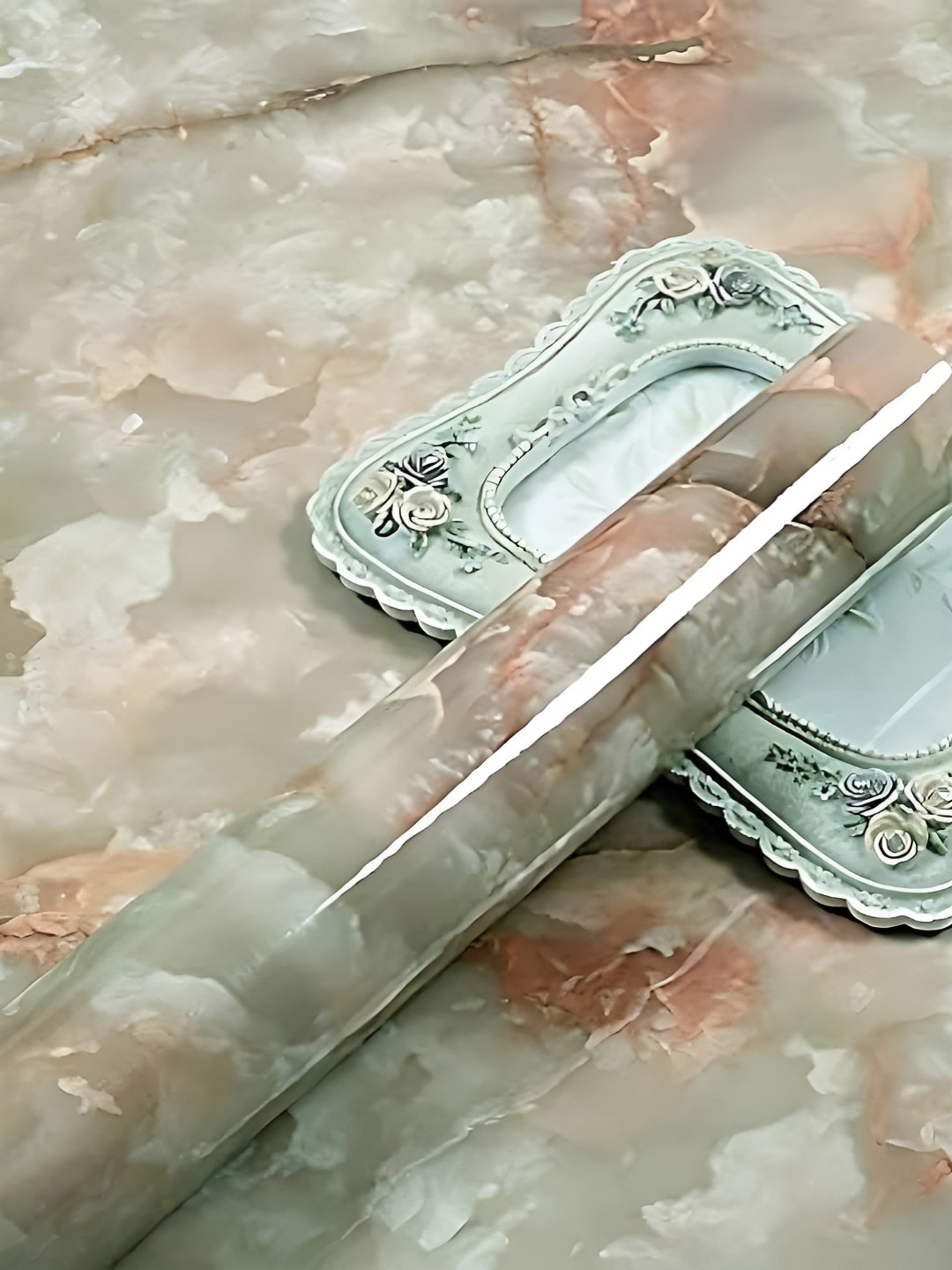 Jaamso Royals Grey & Pink Abstract Printed Waterproof Stickers