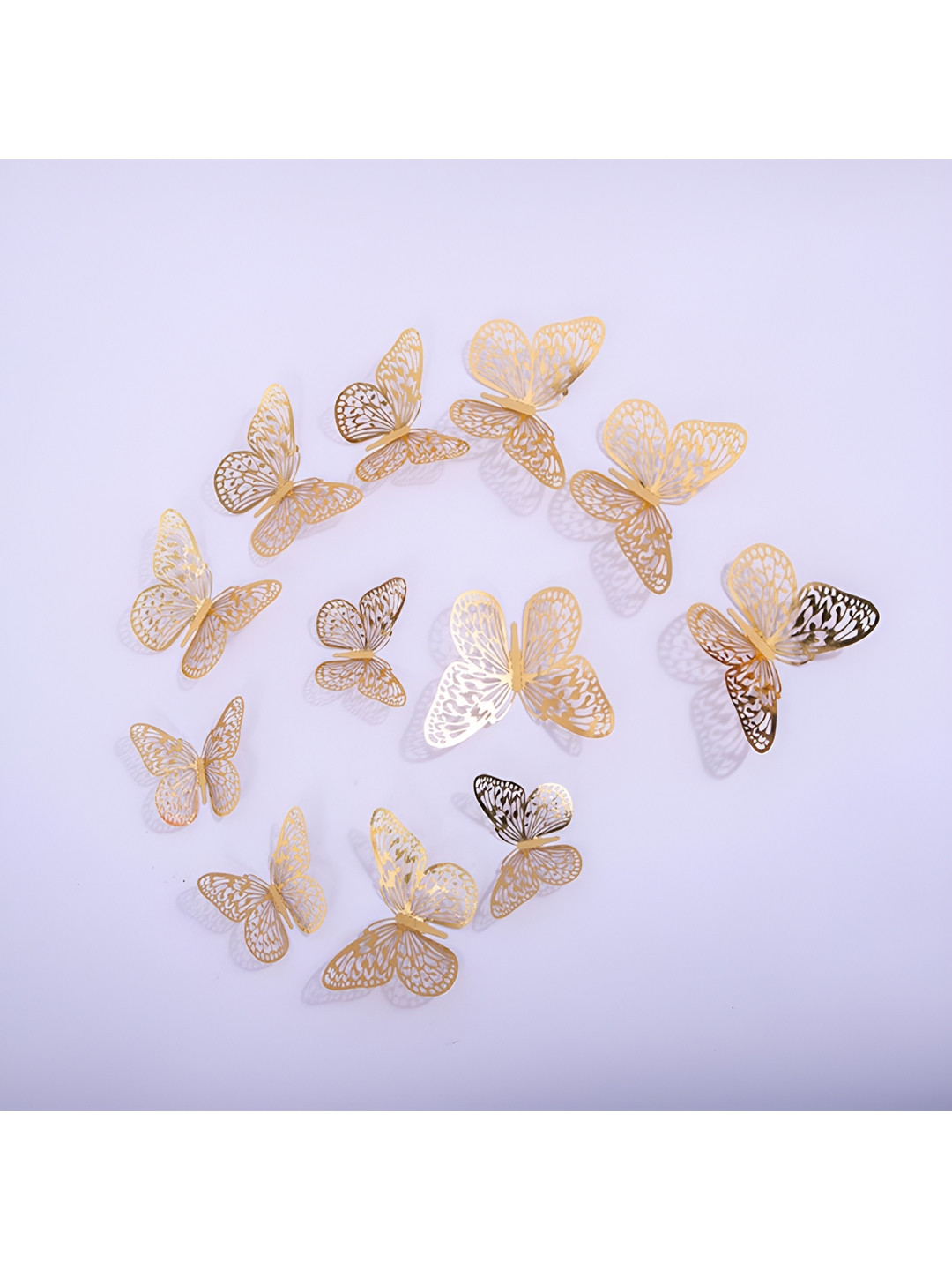 Jaamso Royals Yellow 12 Pieces Butterfly Wall Stickers
