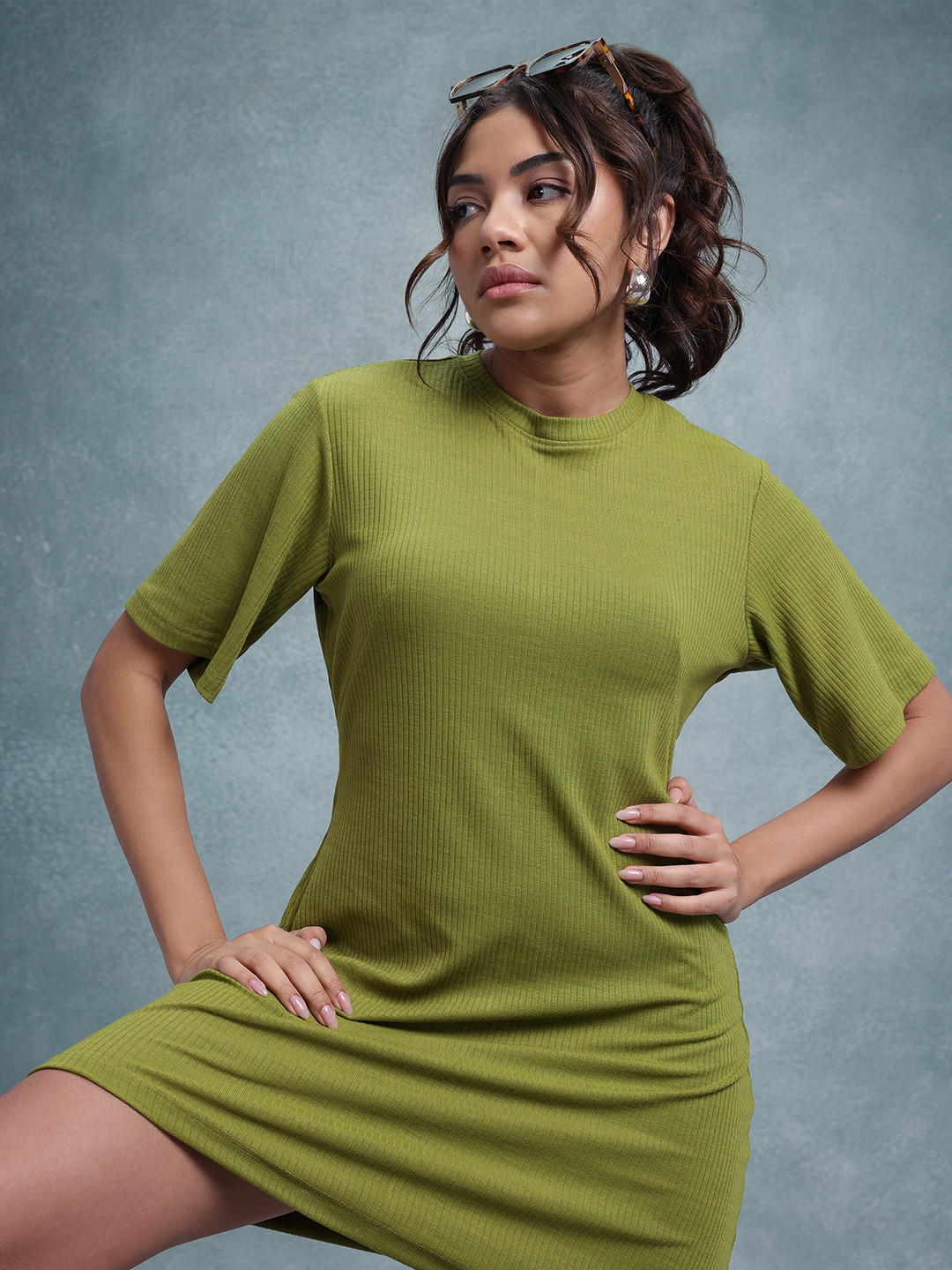 The Roadster Life Co. Ribbed T-shirt Mini Dress