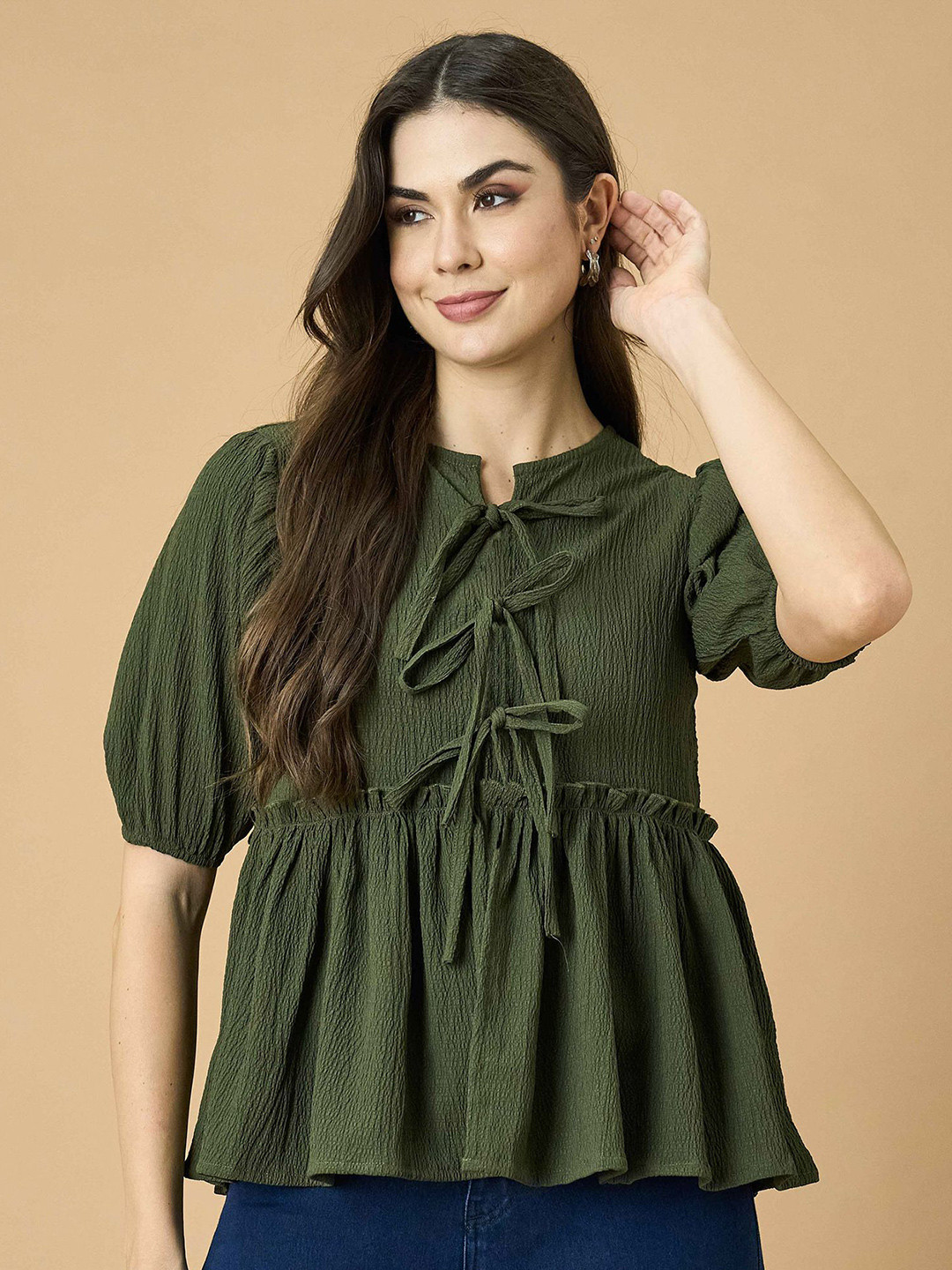 Fashfun Women Tie Up Top