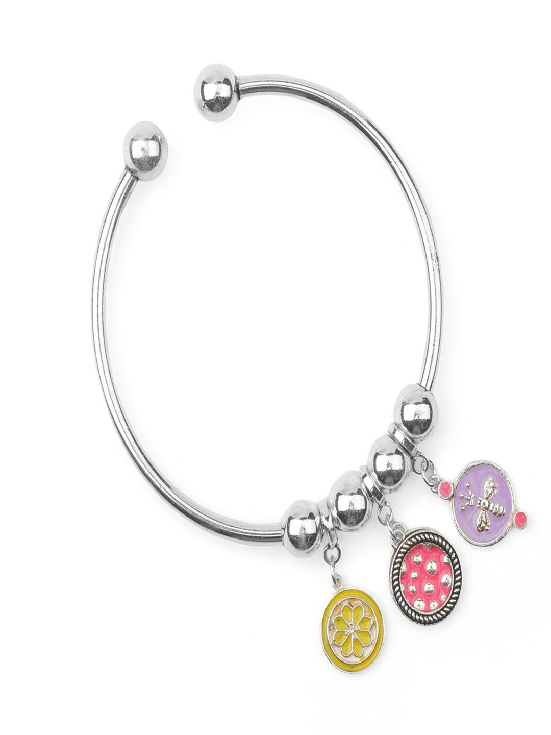 Paavni Girls 925 Sterling Silver Kada Bracelet