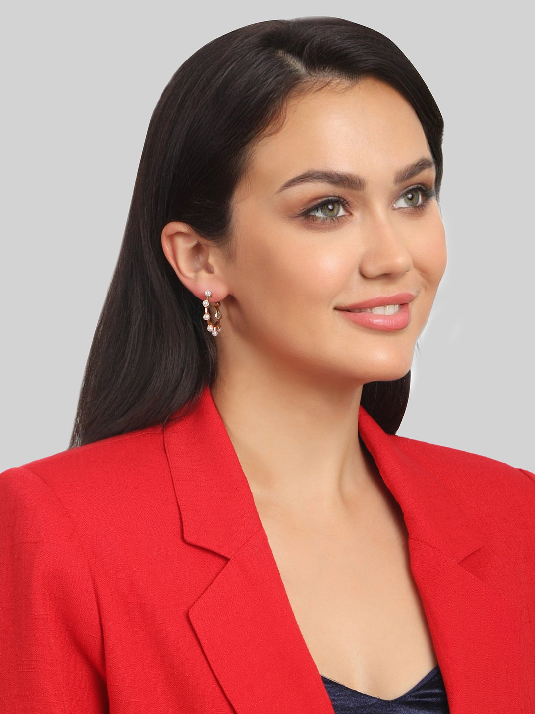 DressBerry Set of 9 Gold Plated Geometric Hoops