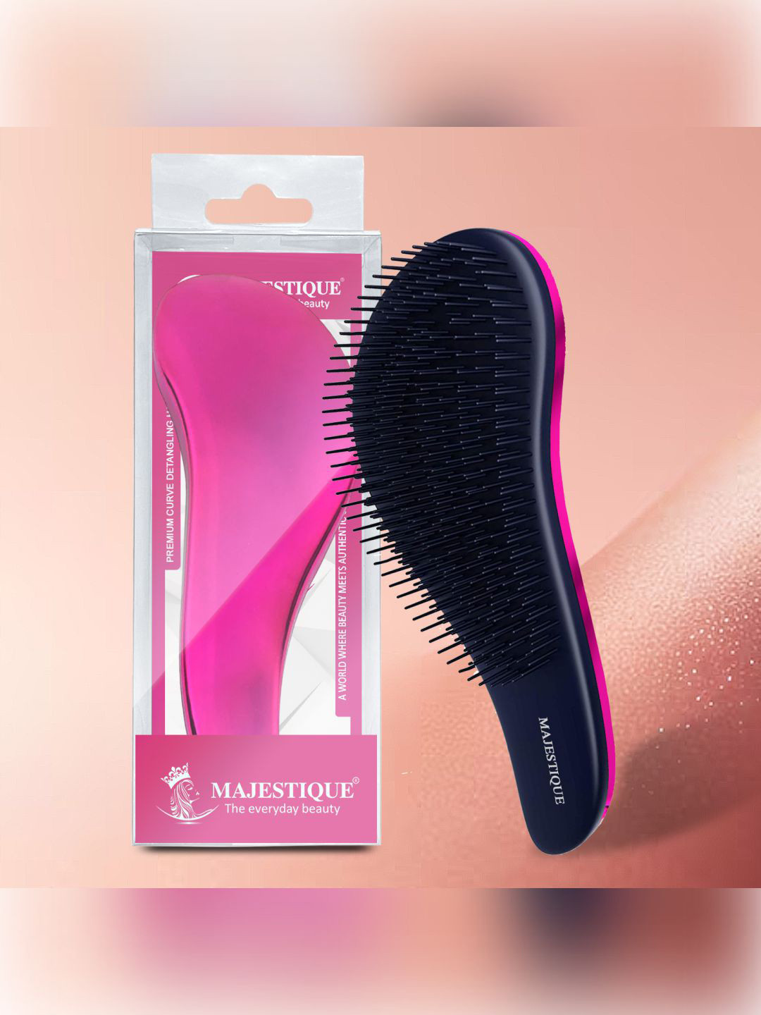 MAJESTIQUE Detangling Anti Breakage Hair Brush For Wet & Dry Use