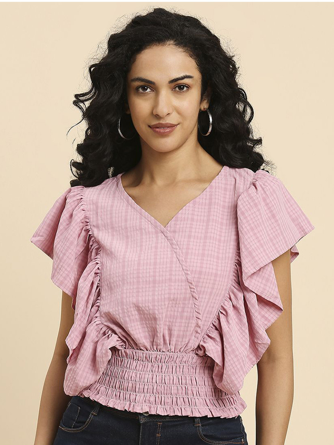 RIEKA Blouson Crop Top