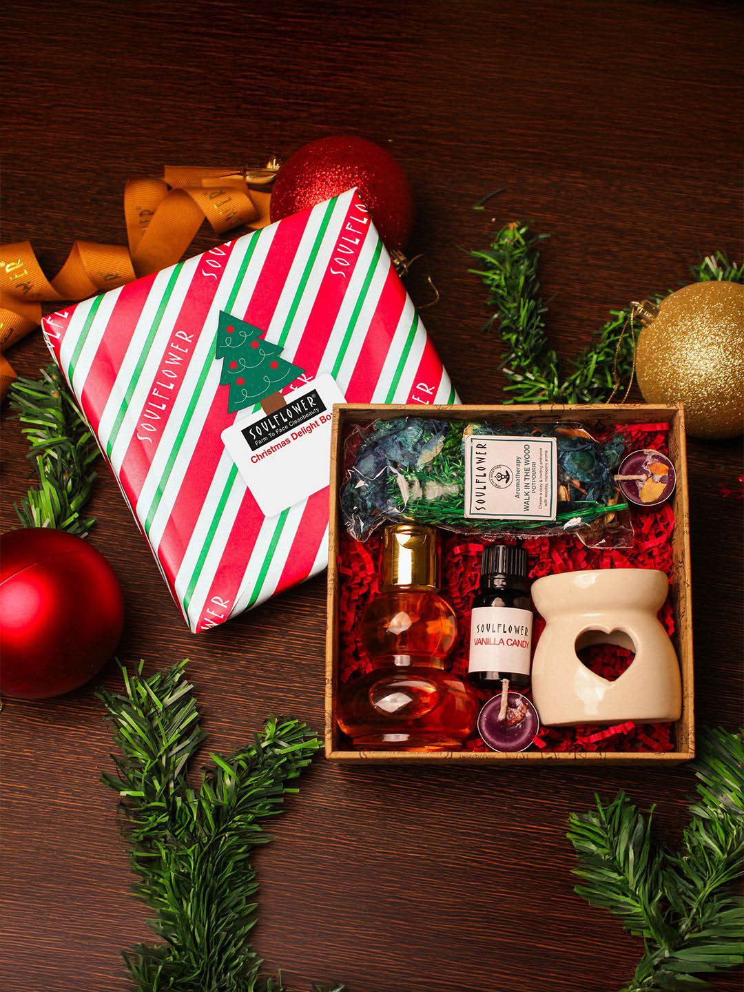 Soulflower White & Yellow 4 Pieces Aroma Oil Massage Oil Potpourri & Diffuser Set