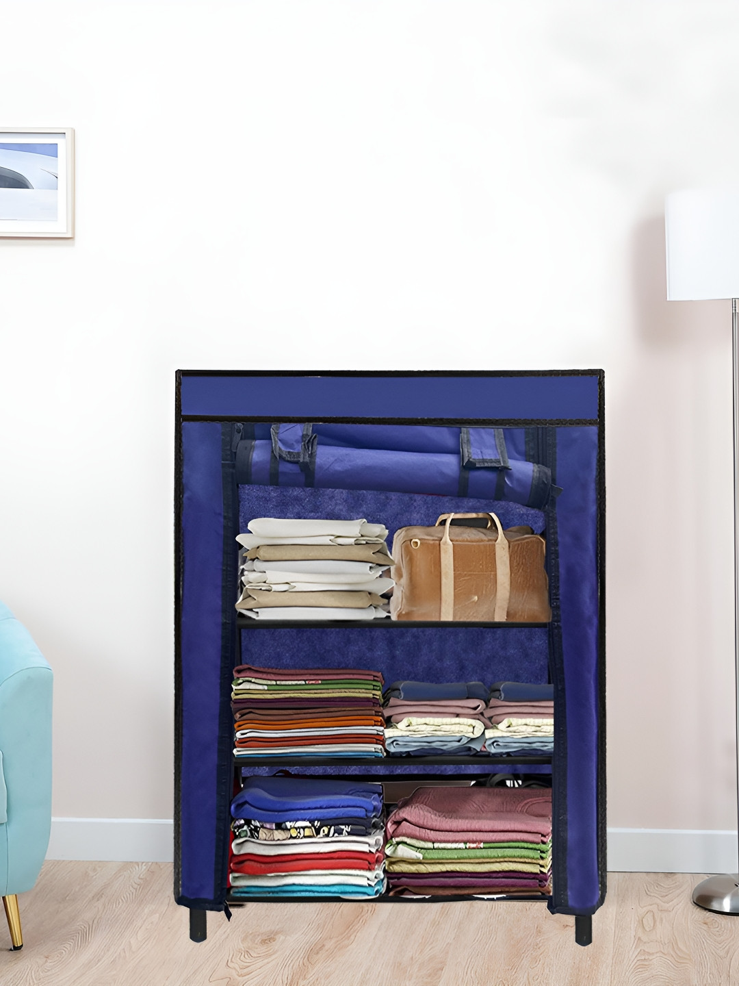 Urban Choice Blue Waterproof 4 Layered Wardrobe