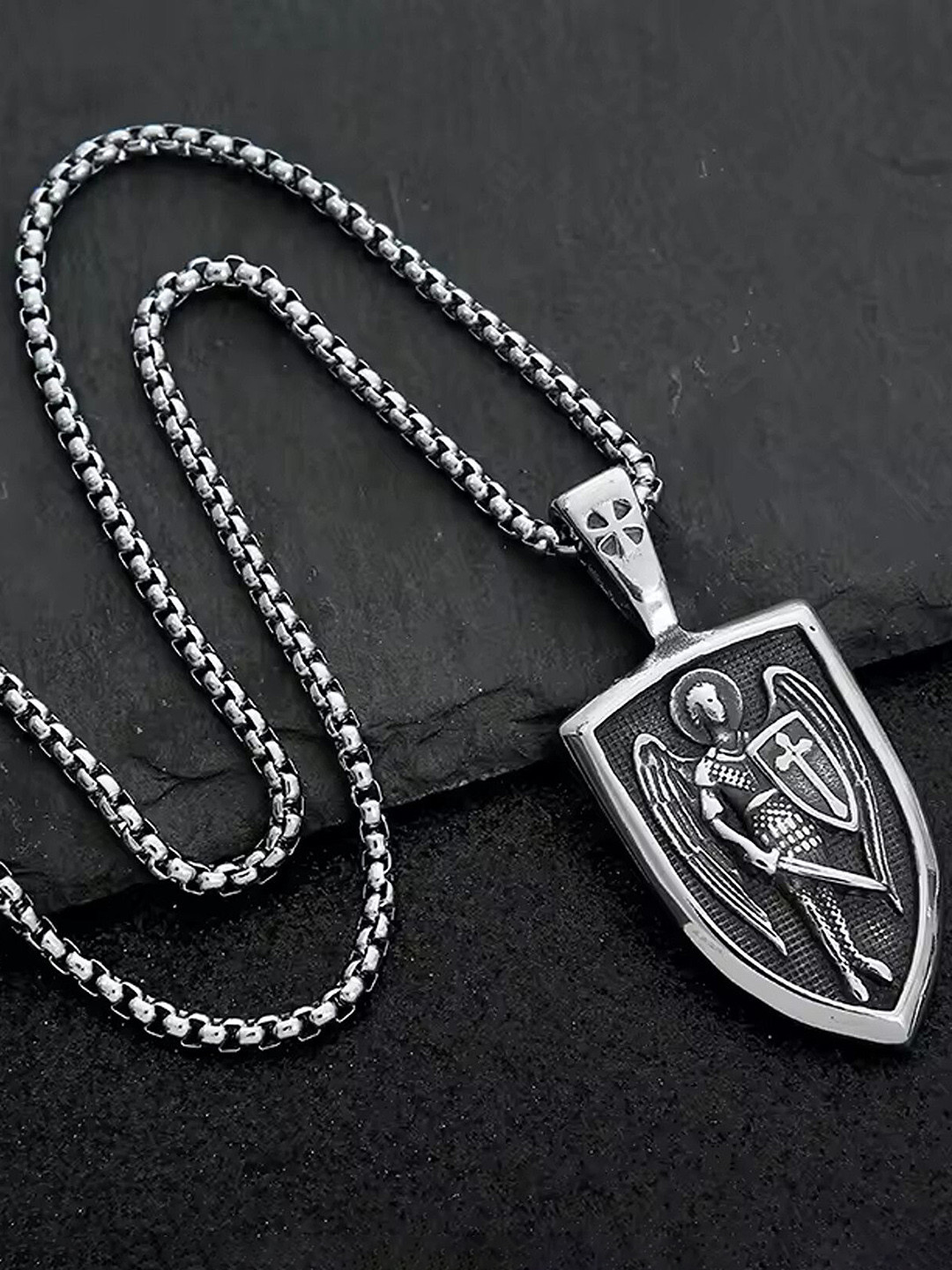 Lila Contemporary Stainless Steel Pendants With Chains