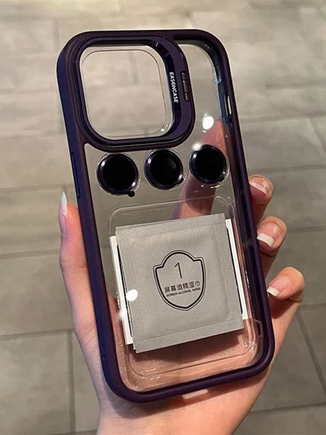 Luxury Kase Solid iPhone 16 Pro Max Metal Ring Protector Back Case