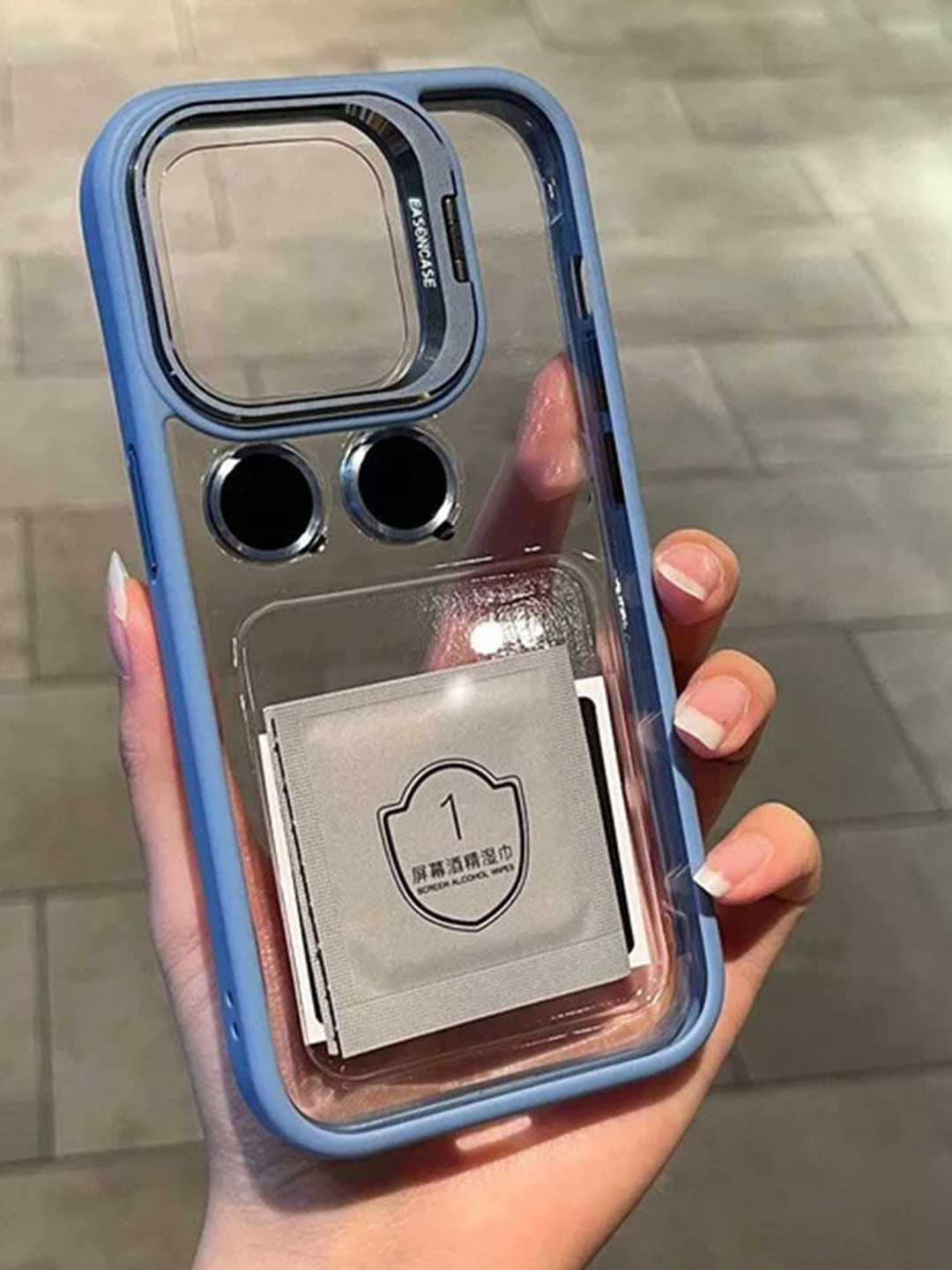 Luxury Kase LK103 Solid iPhone 14 Metal Ring Protector Back Case