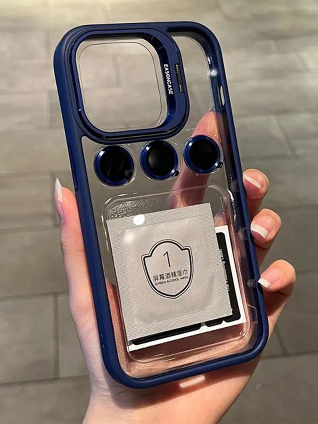 Luxury Kase LK103 Solid iPhone 14 Pro Max Metal Ring Protector Back Case