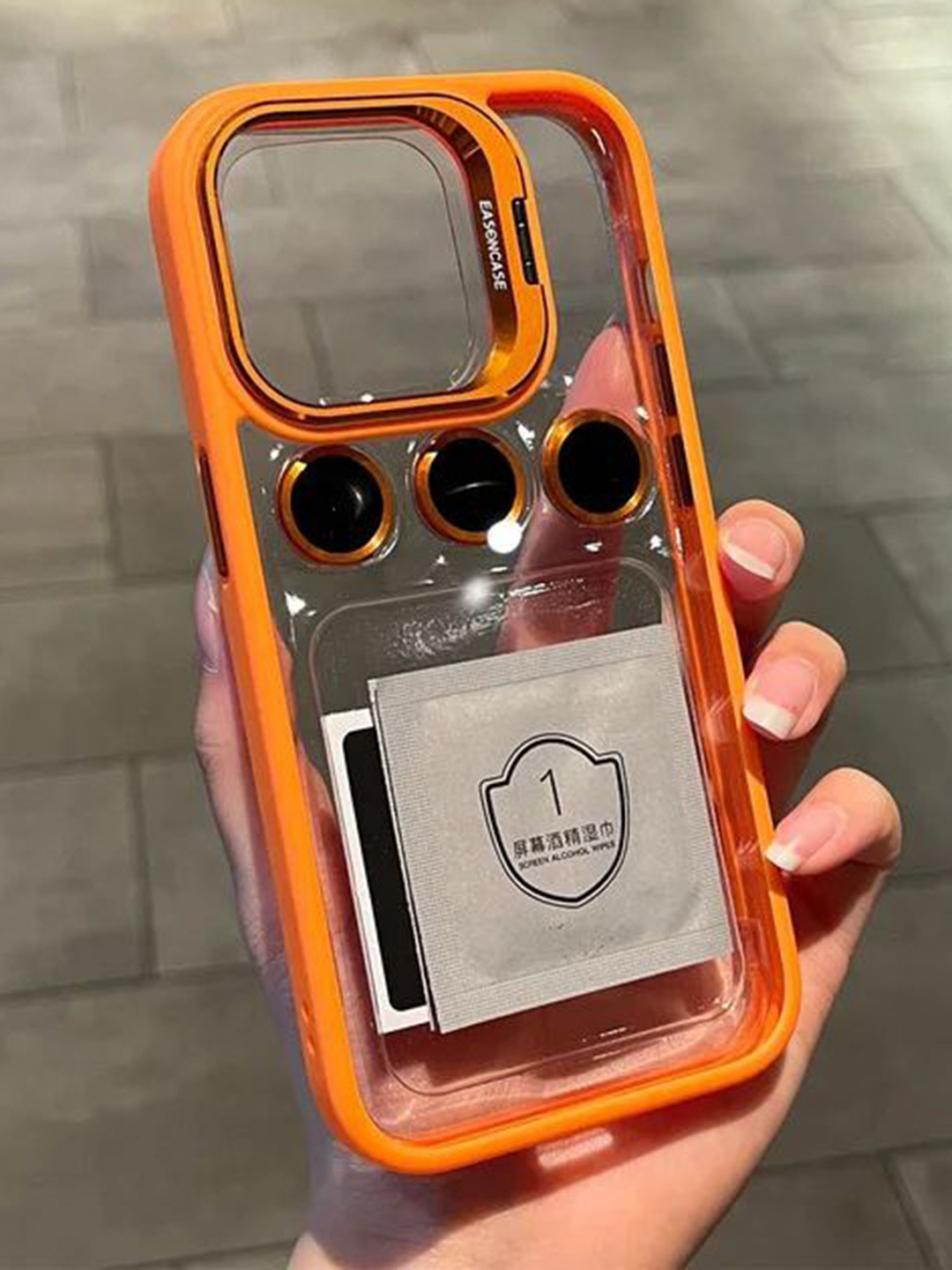 Luxury Kase Solid iPhone 14 Pro Max Metal Ring Protector Back Case