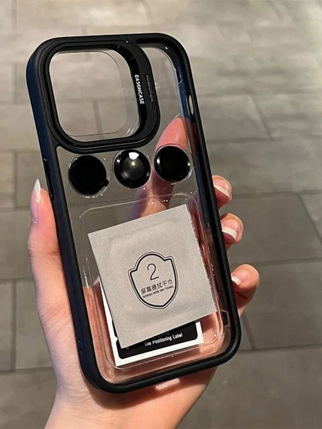 Luxury Kase Solid iPhone 14 Pro Metal Ring Protector Back Case