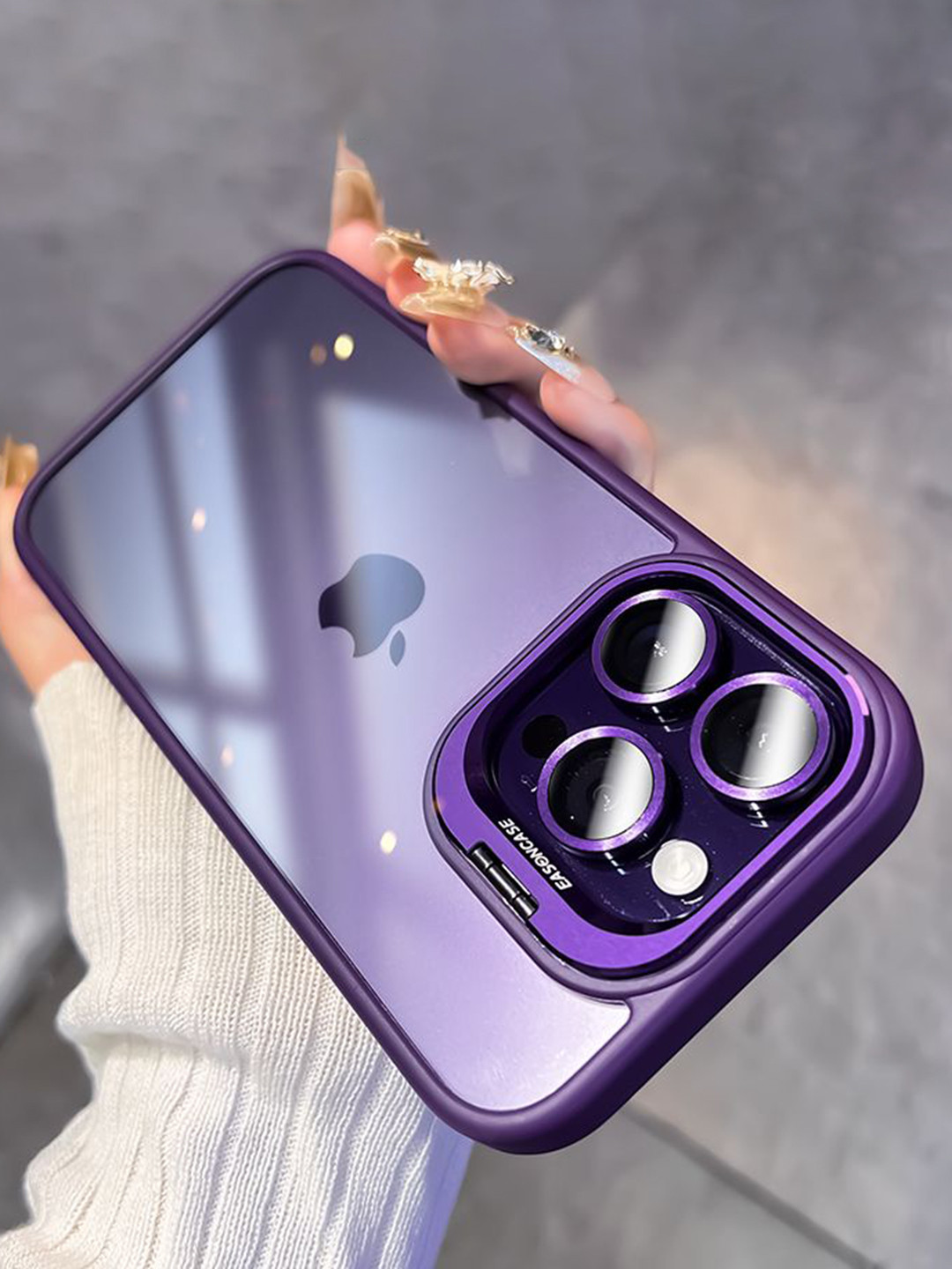 Luxury Kase LK103 Solid iPhone 14 Pro Metal Ring Protector Back Case