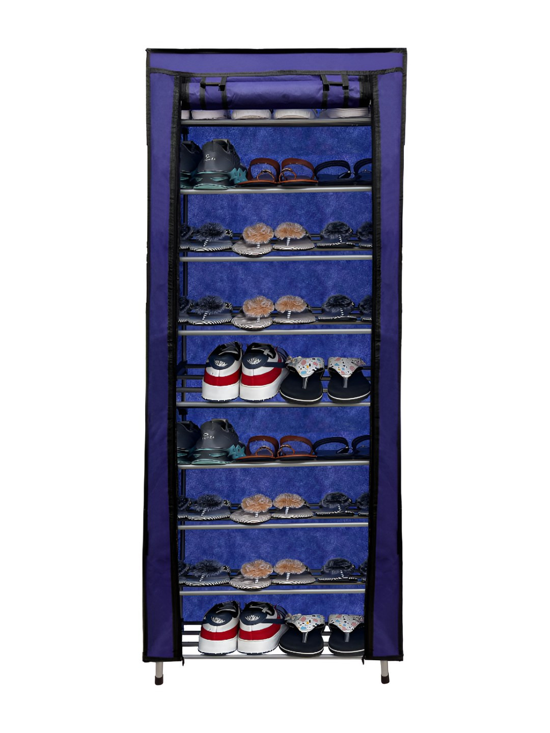 Urban Choice Blue Textured 9-Tier Shoe Racks