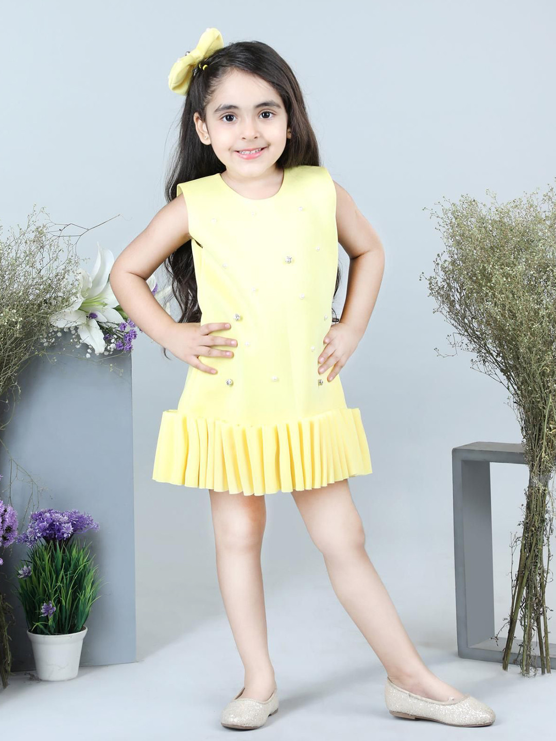 THE LITTLE CELEBS Drop-Waist Dress