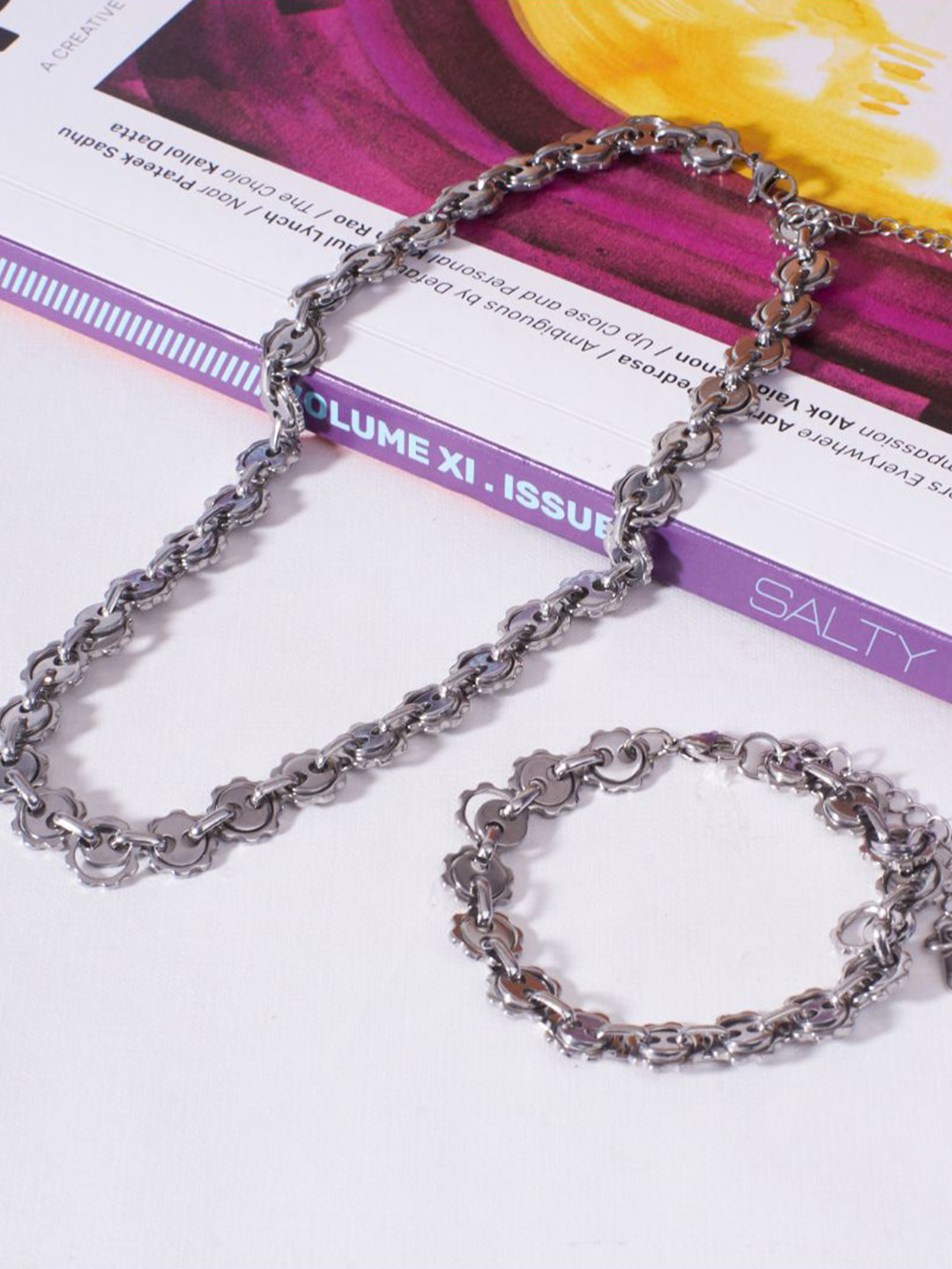 SALTY Starlit Elegance Silver Celestial Jewellery Set