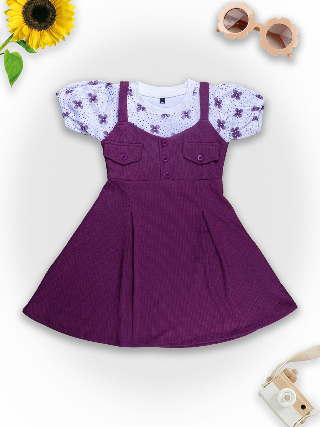 we11 Print Fit & Flare Dress