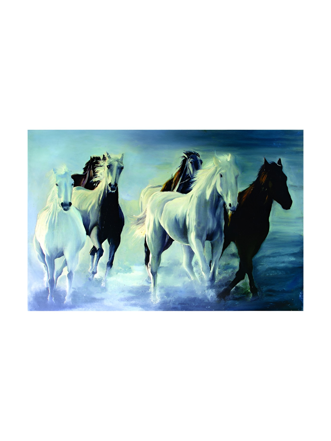 Inephos Horses Running Canvas Wall Rectangle Paintings Wall Art - 35x24In