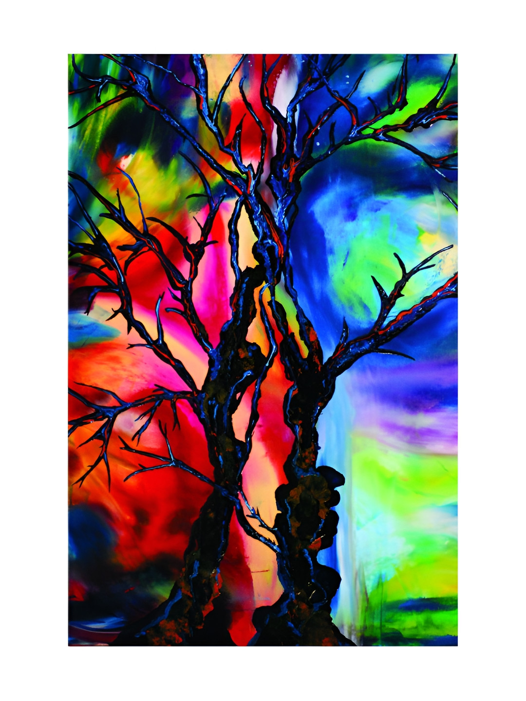 Inephos Blue Canvas Beautiful Modern Abstract Unframed Wall Painting