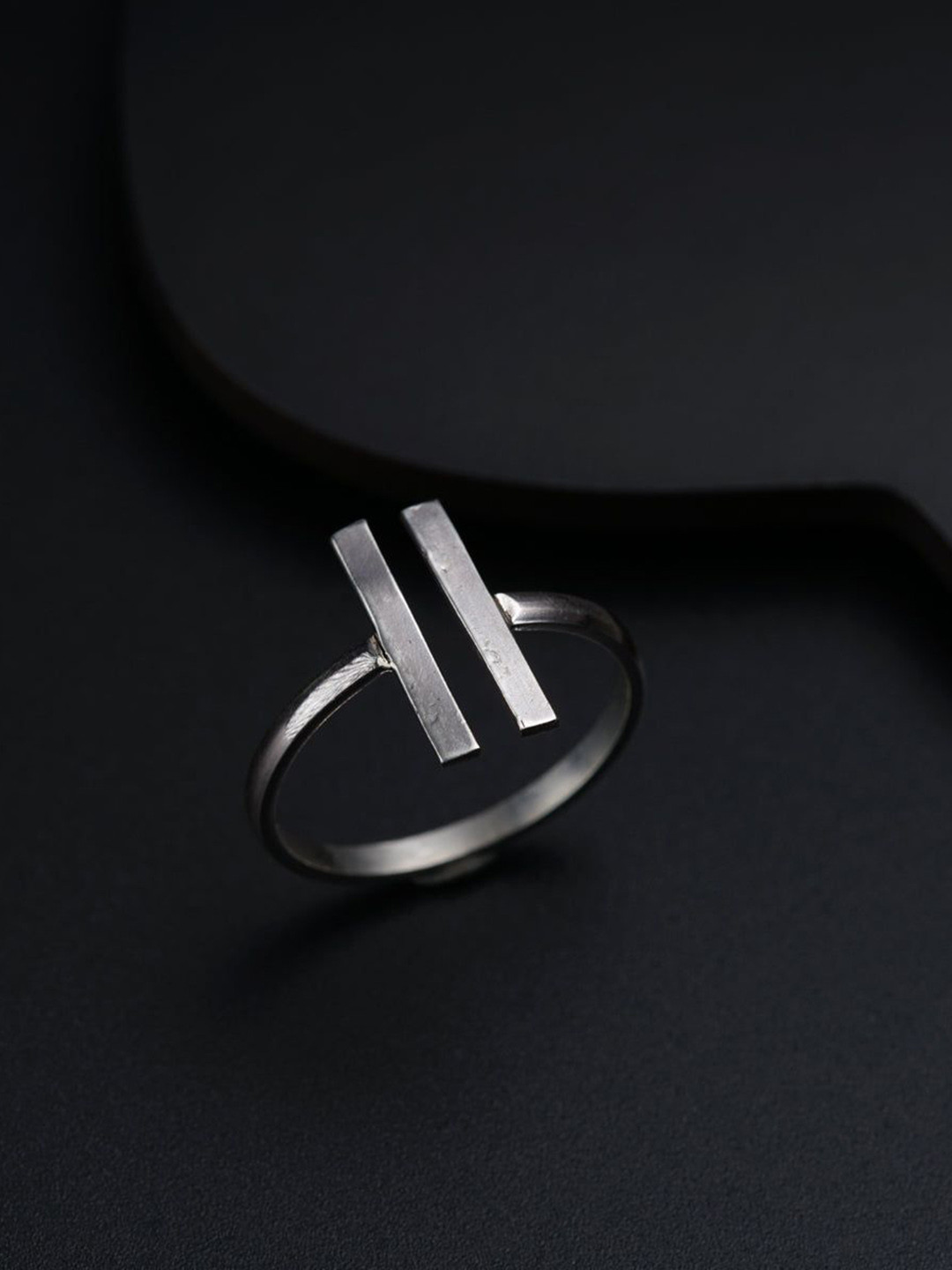 House of Aadyaa 925 sterling Silver Adjustable Finger Ring