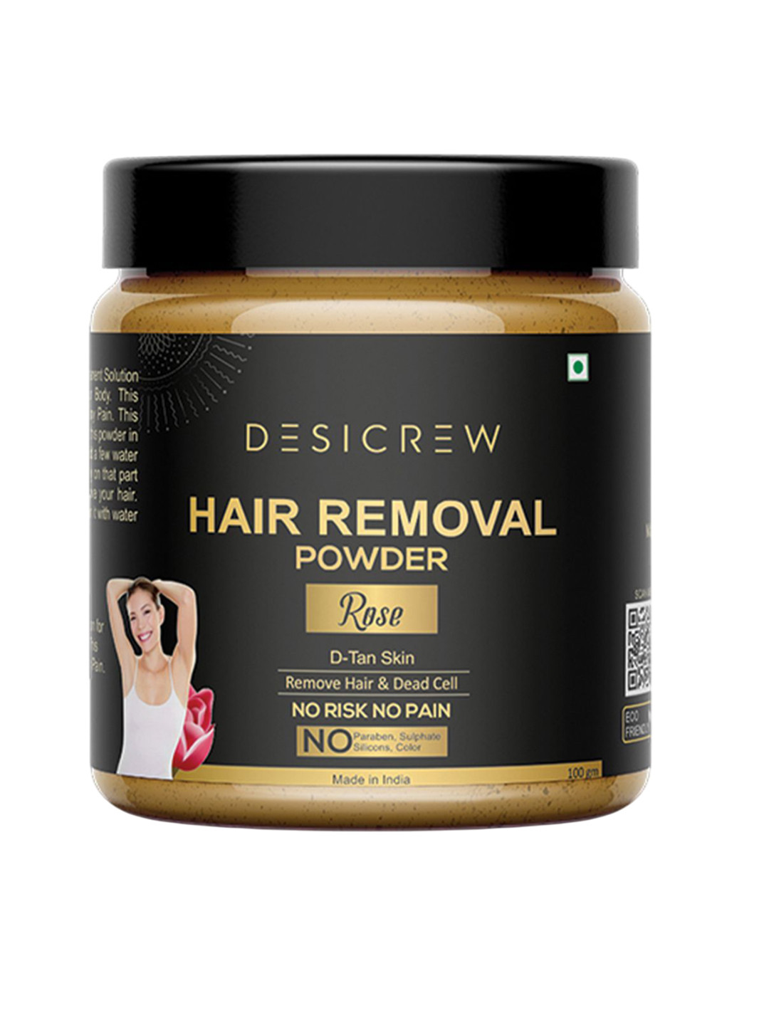 Desi Crew Rose Hair Removal Powder - 100 g