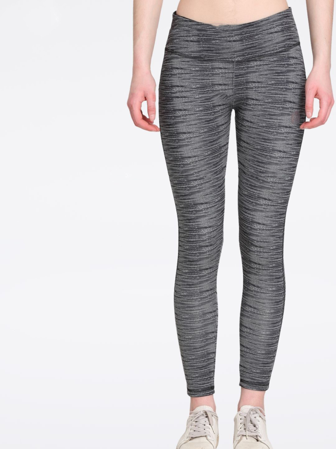 Body Mechanics Women Printed Skinny Fit Rapid Dry Ankle Length Tights