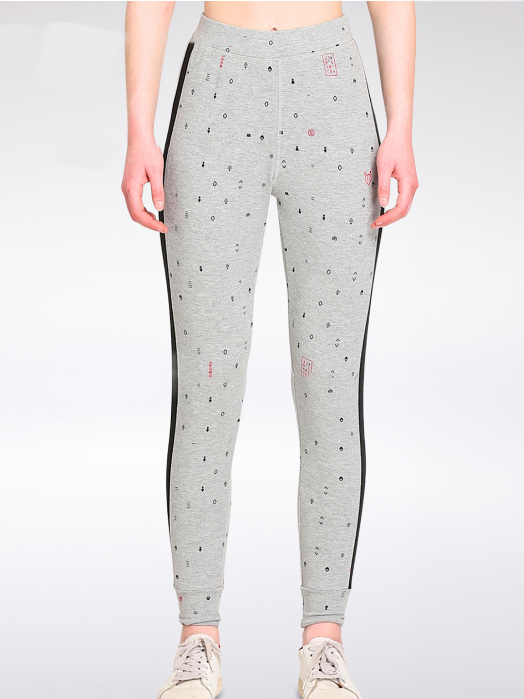 Body Mechanics Women Printed Skinny Fit Rapid-Dry Training Tights