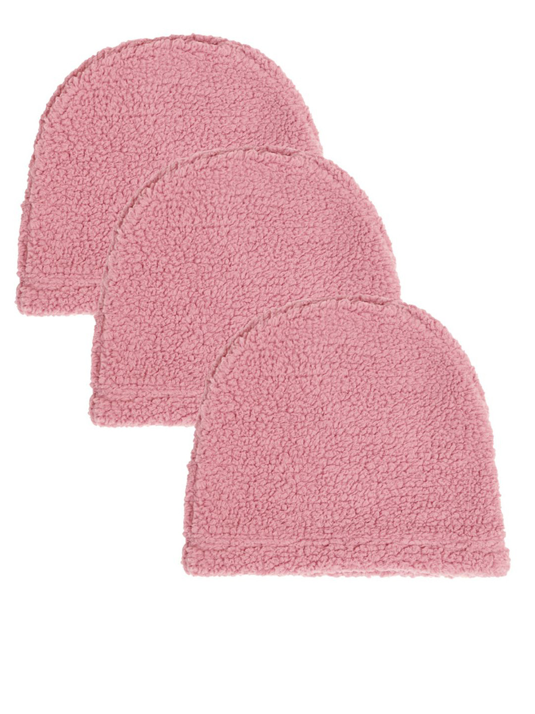 KLOTTHE Women Pack Of 3 Self Design Winter Woolen Beanie Caps