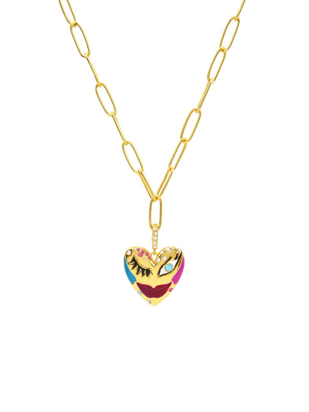 Sahi London Brass Gold-Plated Enamelled Chain