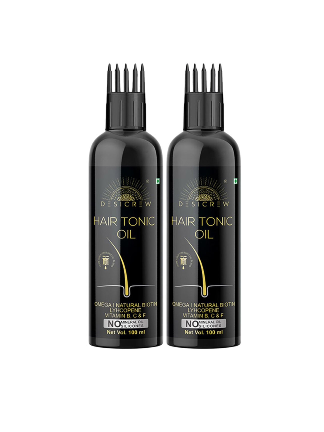 Desi Crew Set Of 2 100% Pure & Natural Hair Tonic Oil - 100 ml Each