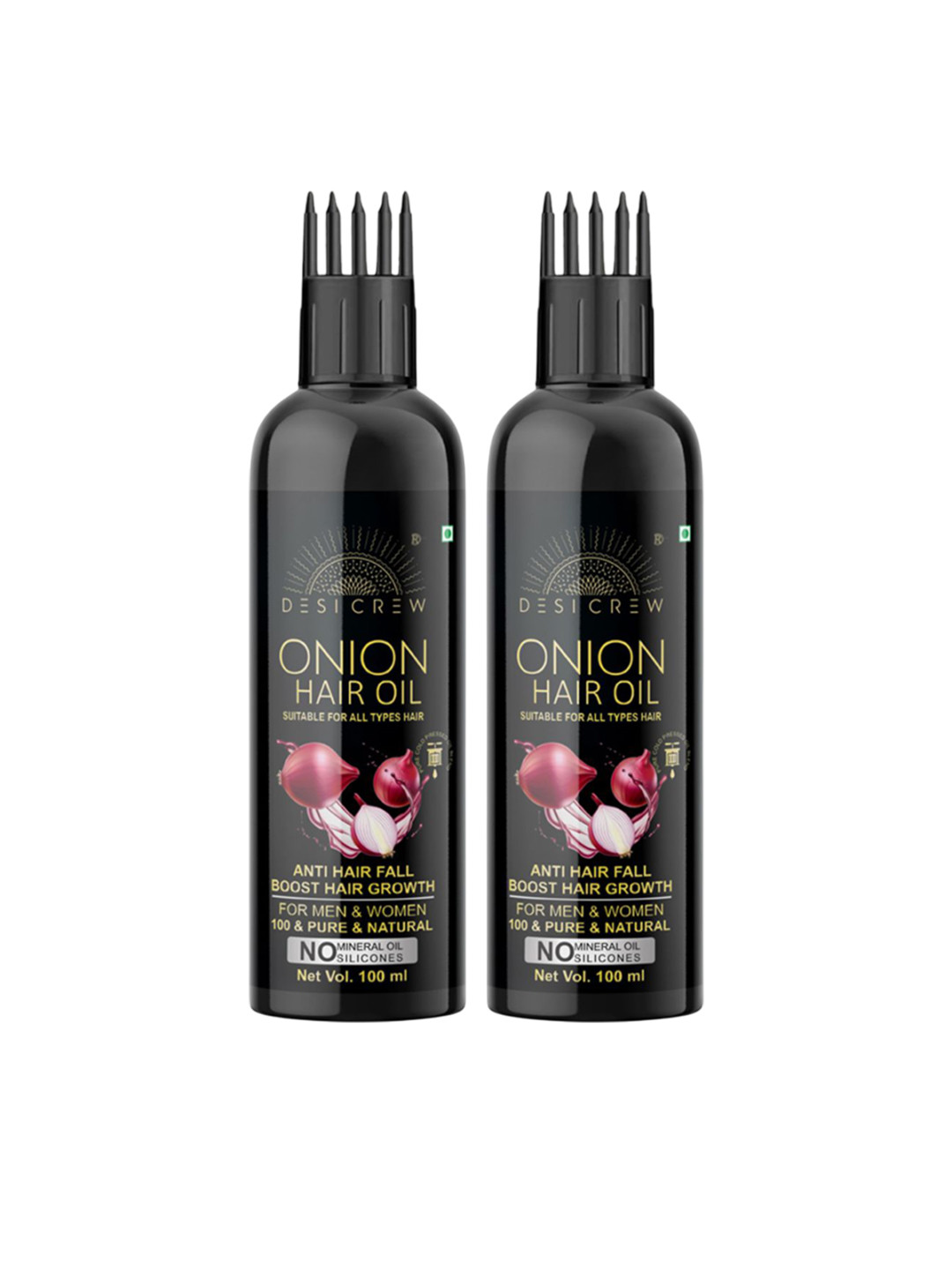 Desi Crew Set Of 2 Anti Hair Fall Onion Hair Oil- 100 ml Each