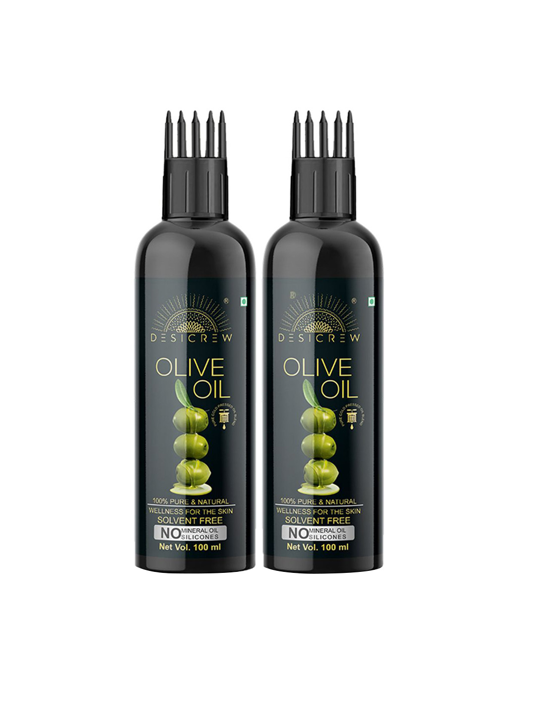 Desi Crew Set Of 2 Olive Massage Oil - 100 ml Each