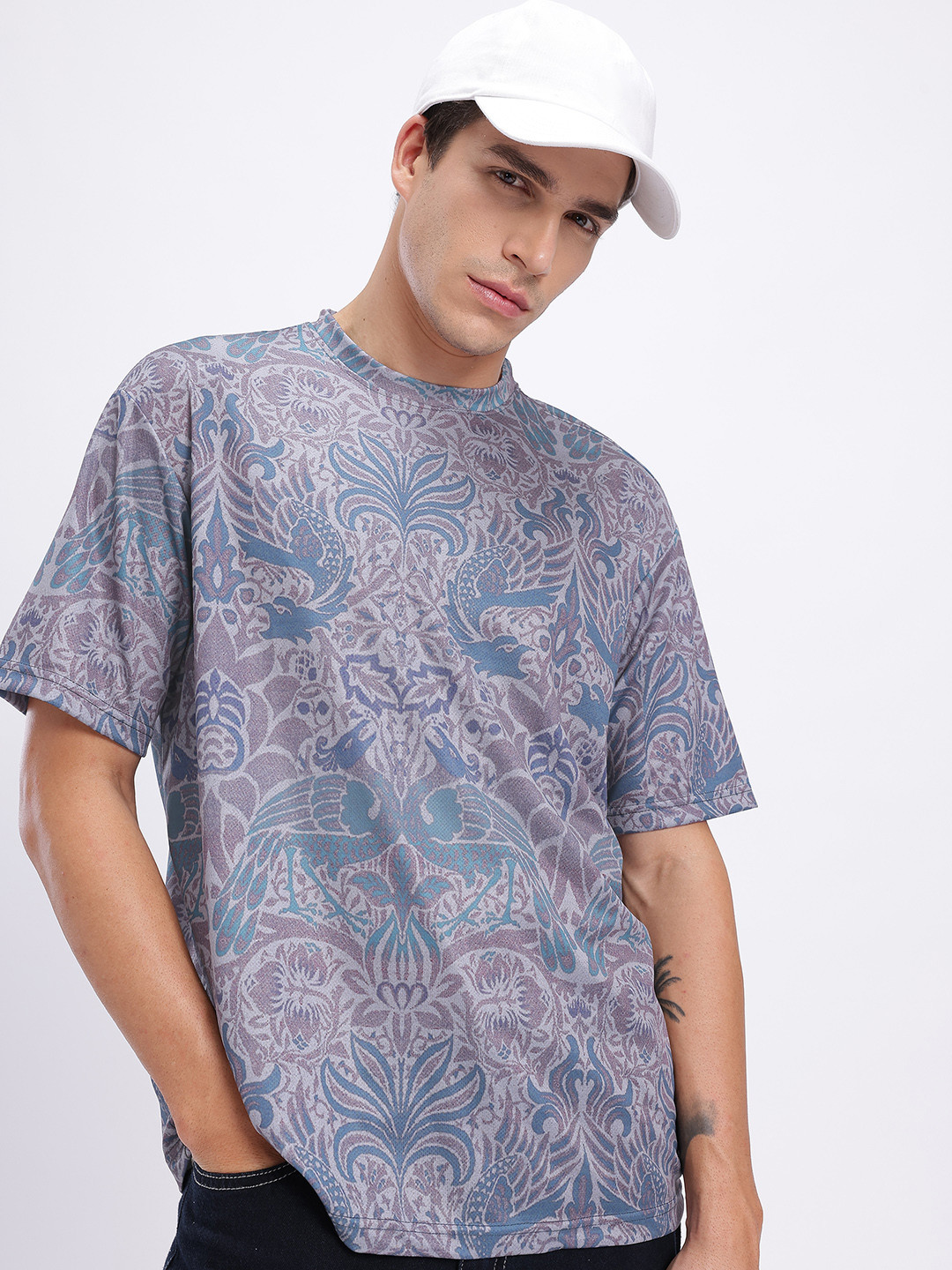 glitchez Men Ethnic Print Relaxed Fit T-shirt