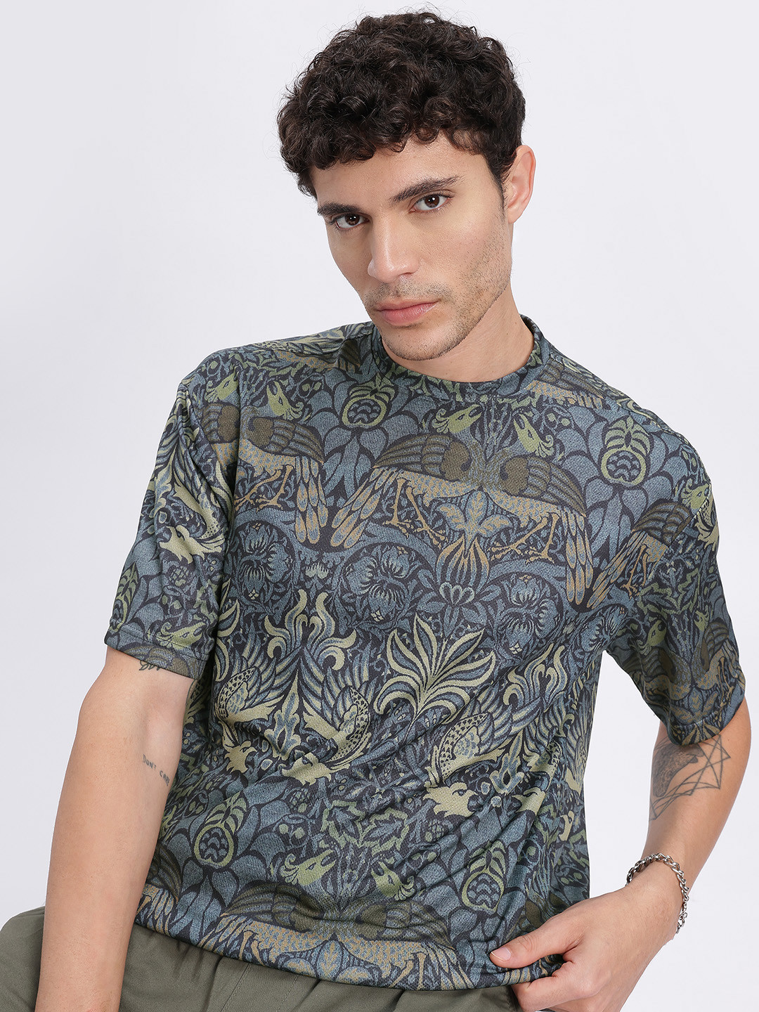 Ethnic Motifs Printed Oversized T-shirt