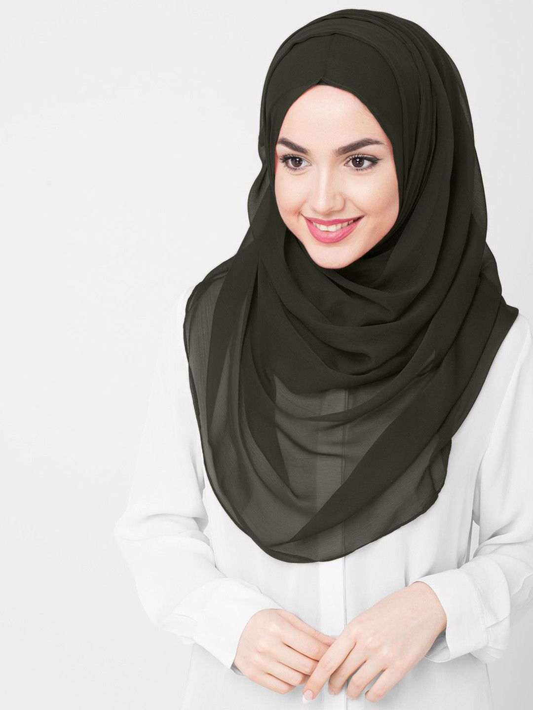 IDH London Women Solid Cotton Hijab Burqa