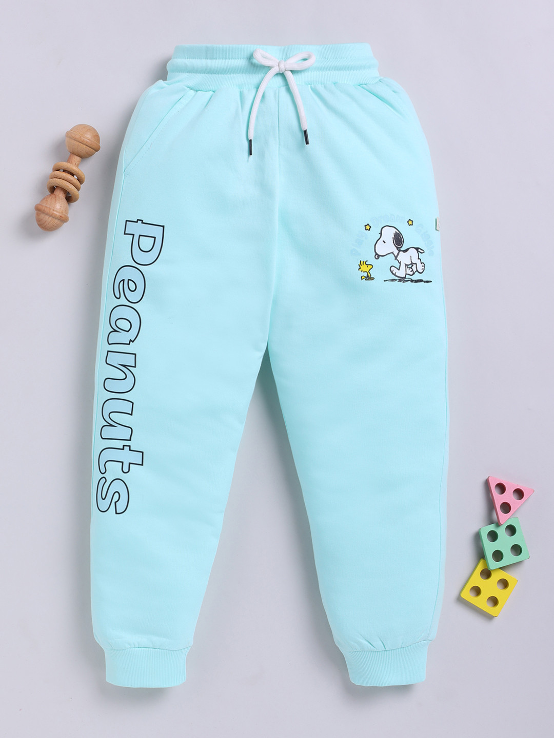 Happy Faces Girls Peanuts Printed Pure Cotton Joggers