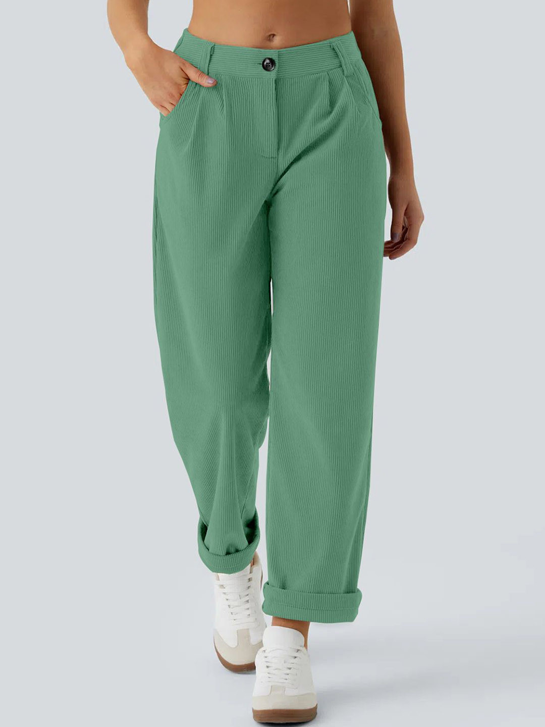 Kalika Women Loose Fit Pleated Trousers