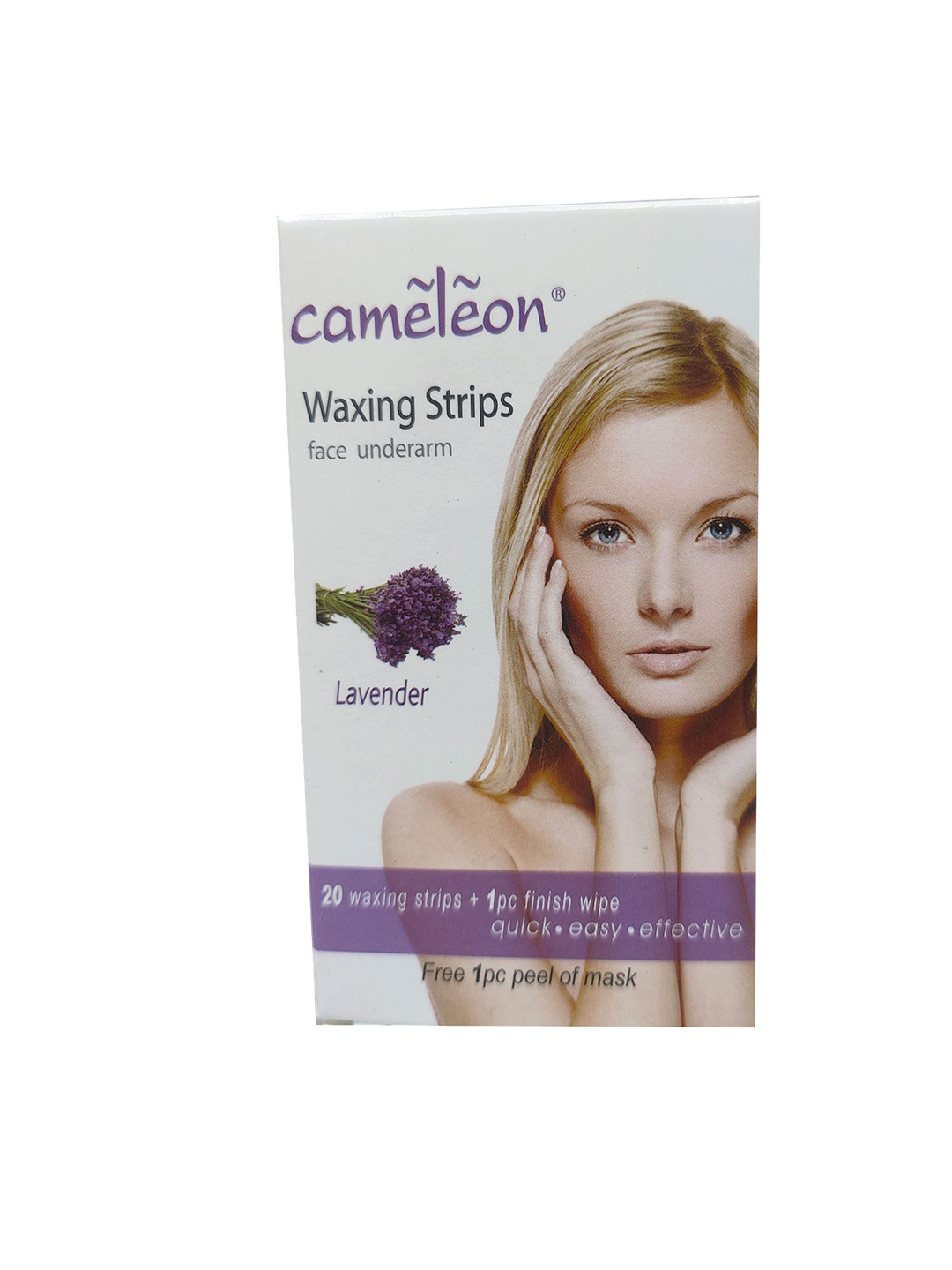 Cameleon Lavender Waxing Strips For Face & Underarm - 20Pcs