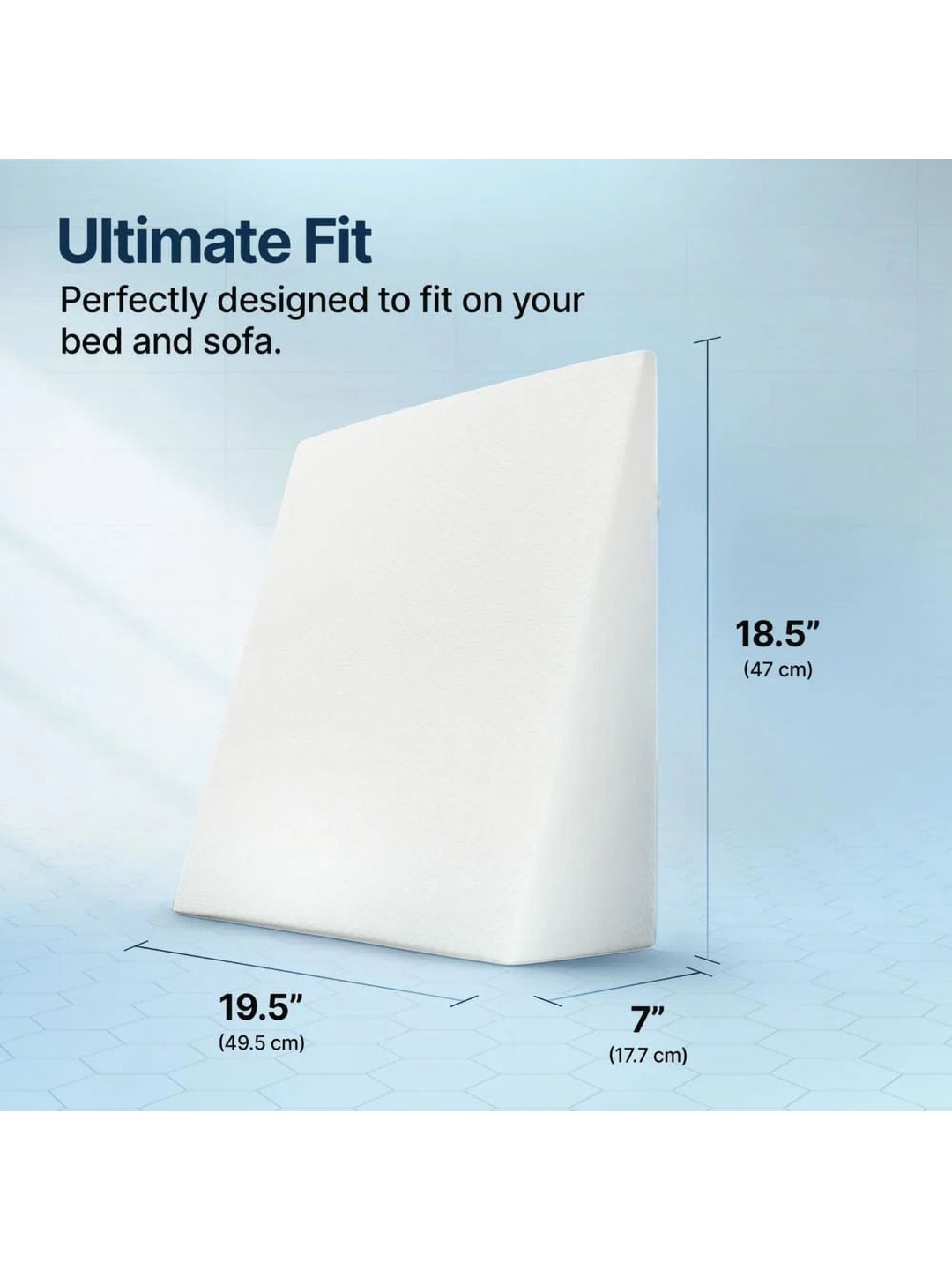 LA VERNE White Solid Polyester Medium Memory Foam Sleep Pillow-53 x 53 x 25 cm