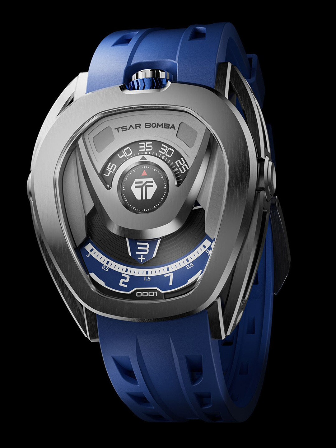 Tsar Bomba Men Brass Dial & Straps Analogue Automatic Motion Powered Watch TB8213A-03