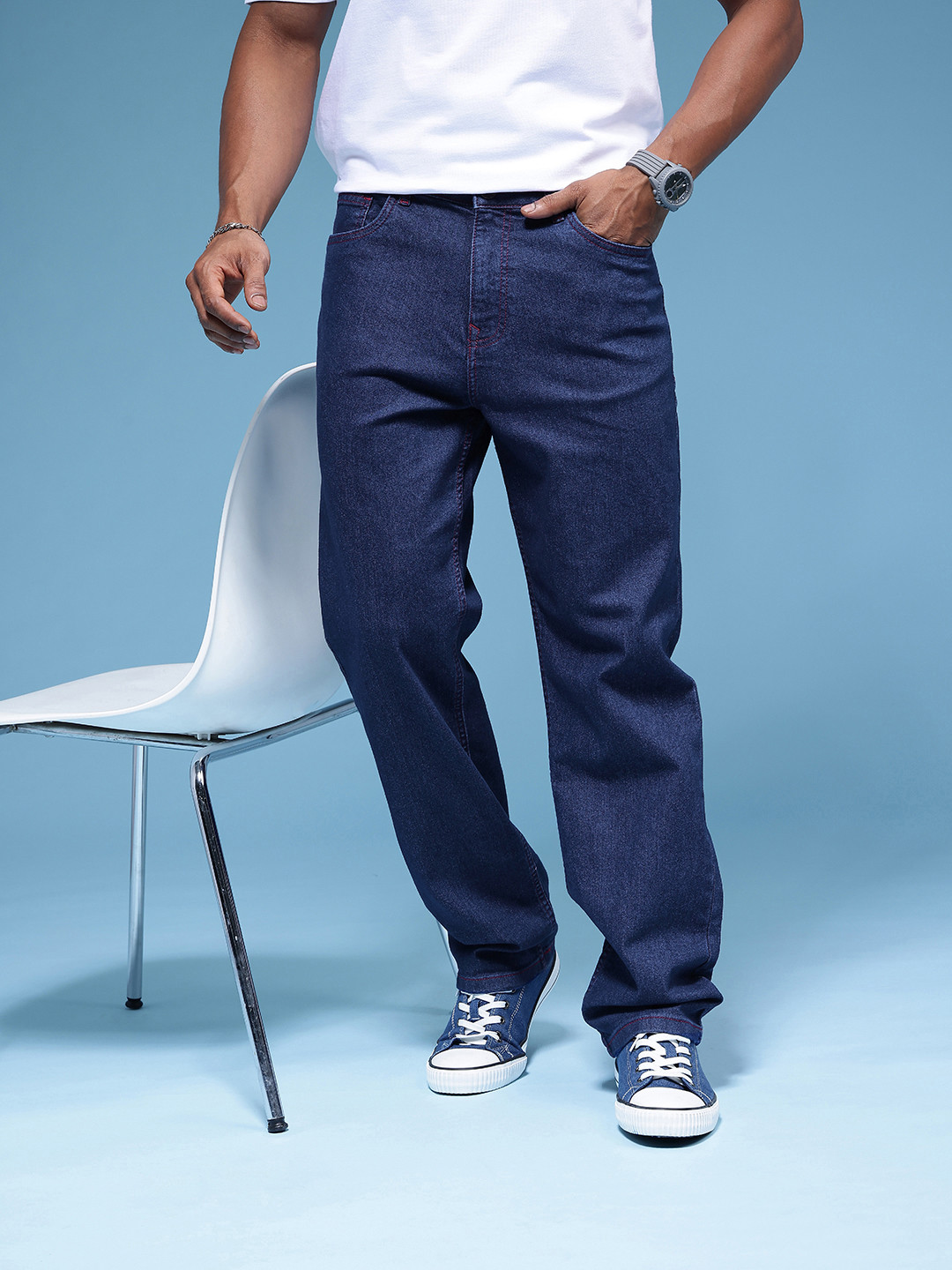 HERE&NOW Men Regular Fit Stretchable Jeans