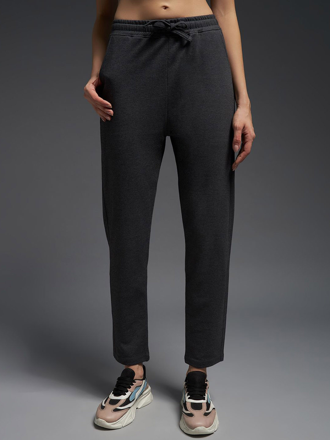 MKH ANTHRA Women Mid Rise Drawstring Track Pants