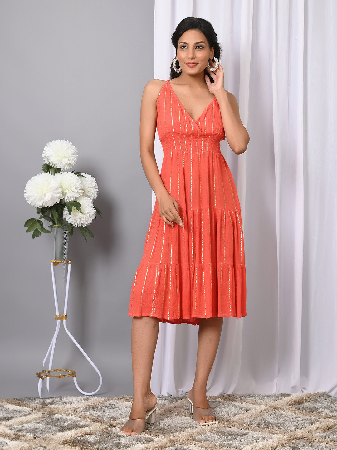 VYMO Women Fit and Flare Dress