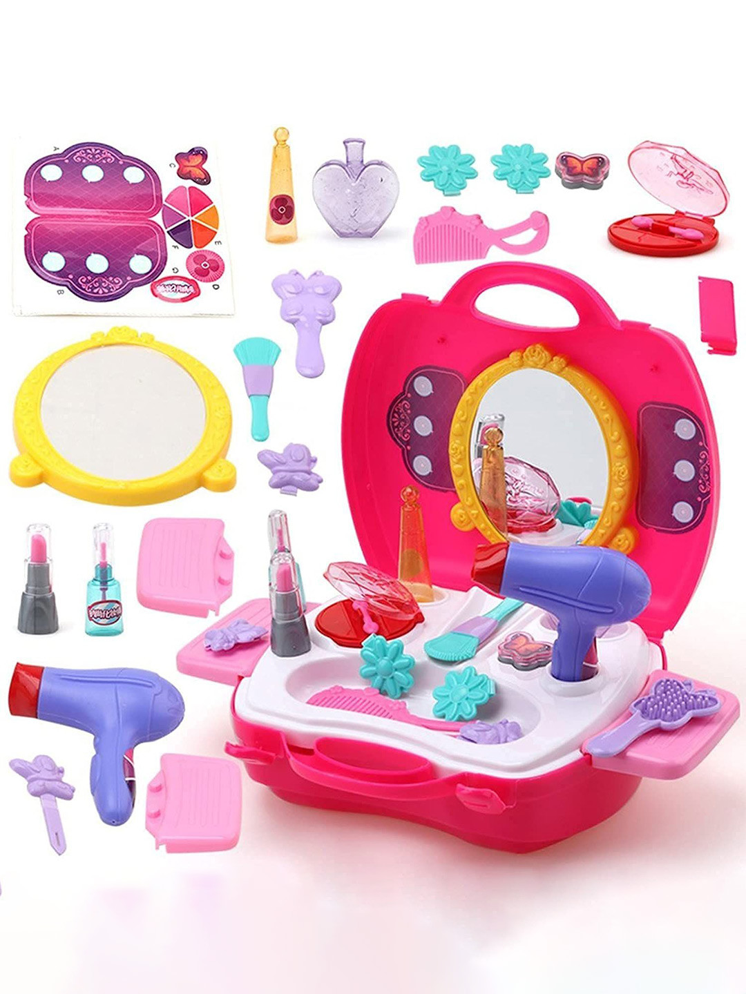 AR Kids Toys Plastic Beauty Set Toy with Briefcase and Accessories
