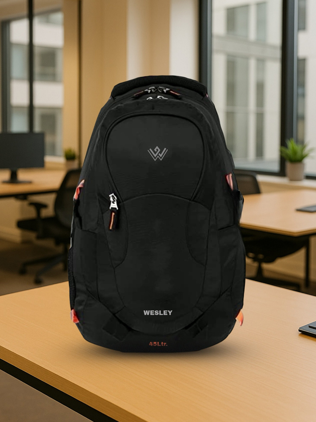Wesley Unisex Solid Backpack