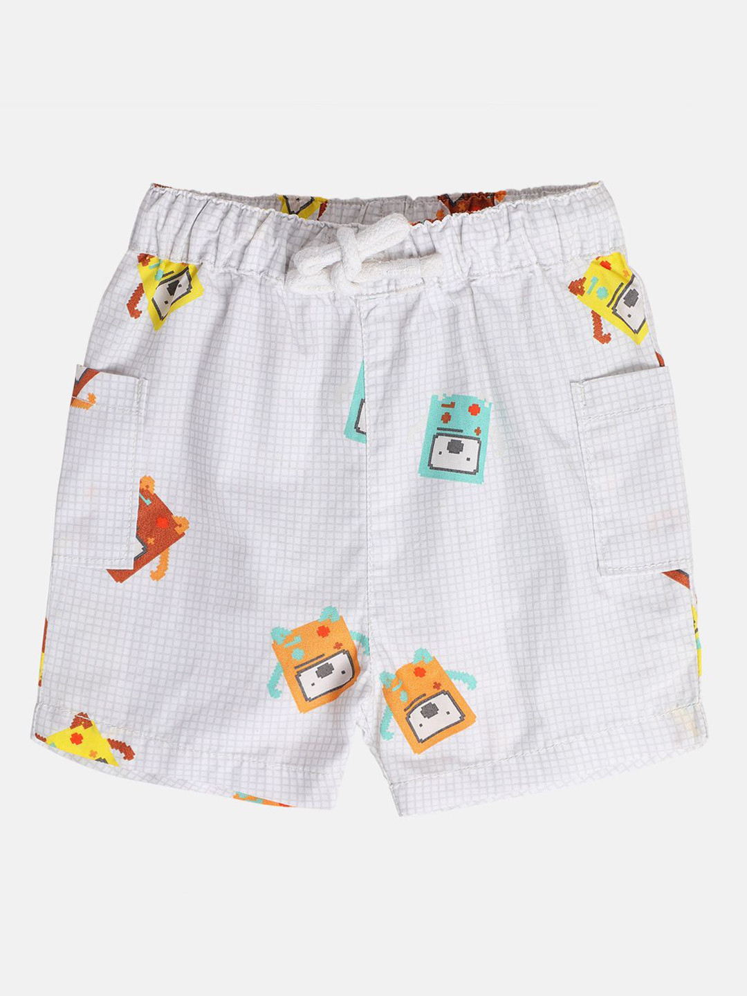 MINI KLUB Boys Robot Gaming Printed Mid-Rise Shorts