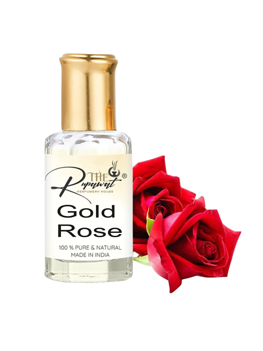 THE RUPAWAT Perfumery House Gold Rose 100% Pure & Natural Alcohol-Free Attar - 12 ml