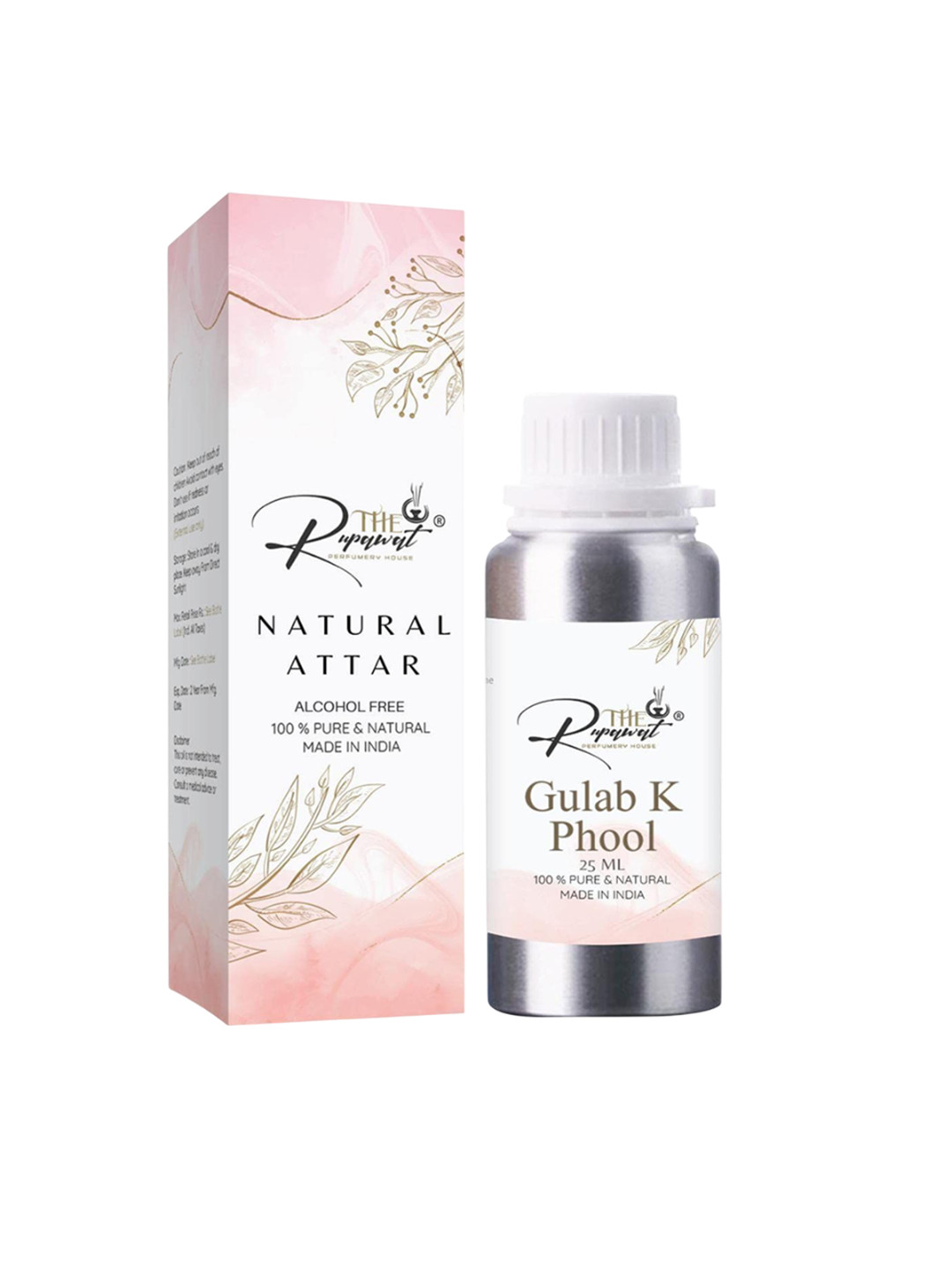 THE RUPAWAT Perfumery House Gulab K Phool Pure & Natural Alcohol-Free Attar - 25 ml
